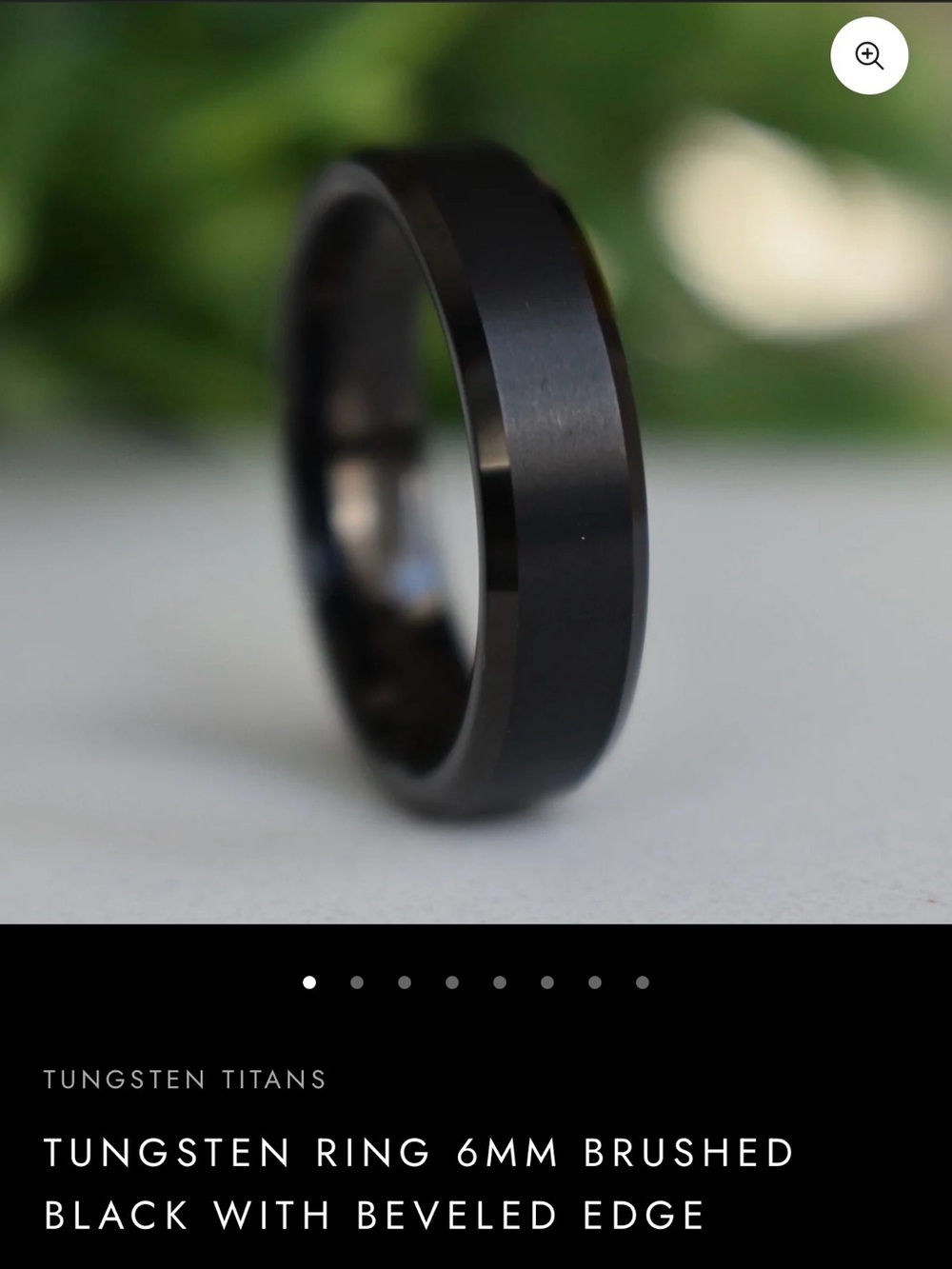 Tungsten Titans Brushed Black 6mm Tungsten Ring